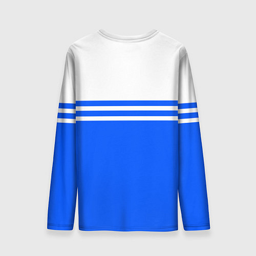 Мужской лонгслив ФК Ротор - синии линии / 3D-принт – фото 2