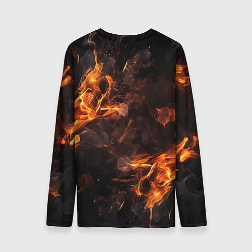 Мужской лонгслив Baldurs Gate 3 fire logo / 3D-принт – фото 2