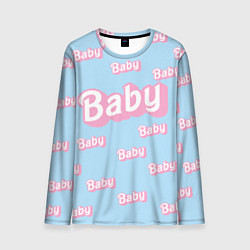 Лонгслив мужской Baby - Barbie style: blue pattern, цвет: 3D-принт