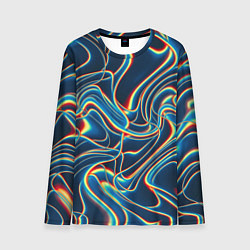 Лонгслив мужской Abstract waves, цвет: 3D-принт