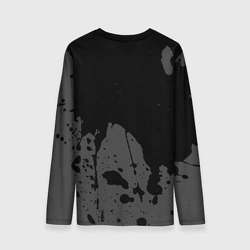 Мужской лонгслив Cowboy Bebop glitch на темном фоне: символ сверху / 3D-принт – фото 2