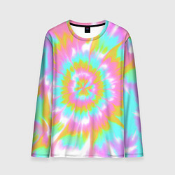 Мужской лонгслив Tie-Dye кислотный в стиле барби