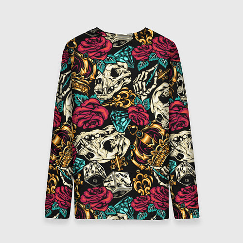 Мужской лонгслив A pattern for a hipster / 3D-принт – фото 2