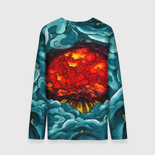 Мужской лонгслив Ядерный хаос в витраже / 3D-принт – фото 2