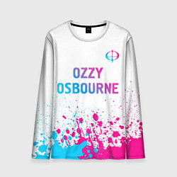 Мужской лонгслив Ozzy Osbourne neon gradient style: символ сверху