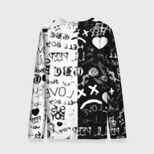 Мужской лонгслив Lil peep logo rap / 3D-принт – фото 2