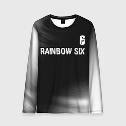 Мужской лонгслив Rainbow Six glitch на темном фоне: символ сверху