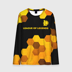Лонгслив мужской League of Legends - gold gradient: символ сверху, цвет: 3D-принт