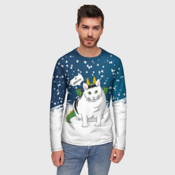 Лонгслив мужской Я дракон - кот, цвет: 3D-принт — фото 2