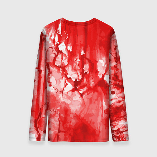 Мужской лонгслив Кровь на белом / 3D-принт – фото 2