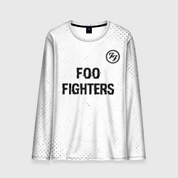 Лонгслив мужской Foo Fighters glitch на светлом фоне посередине, цвет: 3D-принт