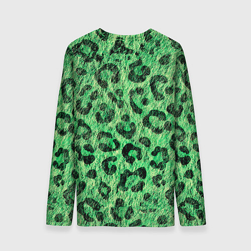 Мужской лонгслив Зелёный леопард паттерн / 3D-принт – фото 2