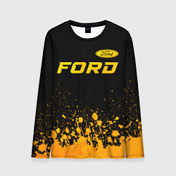 Мужской лонгслив Ford - gold gradient посередине