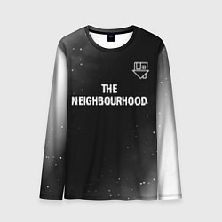 Мужской лонгслив The Neighbourhood glitch на темном фоне посередине