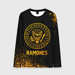 Мужской лонгслив Ramones - gold gradient