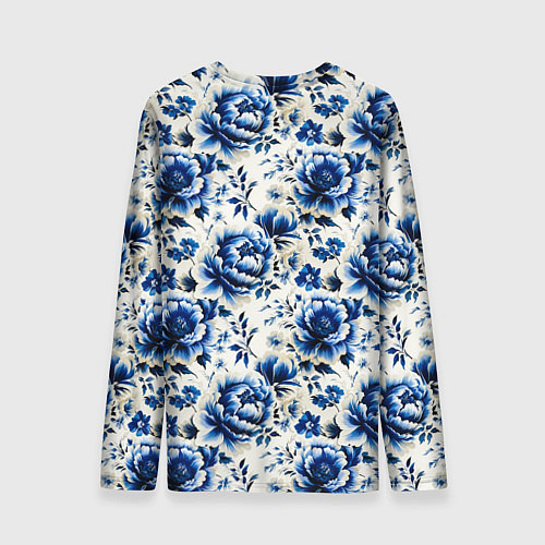 Мужской лонгслив Гжель узор паттерн / 3D-принт – фото 2