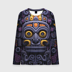 Лонгслив мужской Орнамент в стиле ацтеков, цвет: 3D-принт