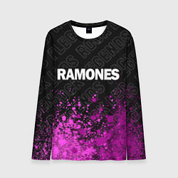 Лонгслив мужской Ramones rock legends посередине, цвет: 3D-принт
