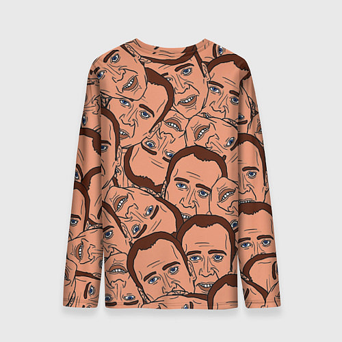 Мужской лонгслив Николас Кейдж мульт / 3D-принт – фото 2