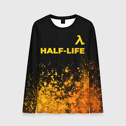 Мужской лонгслив Half-Life - gold gradient посередине