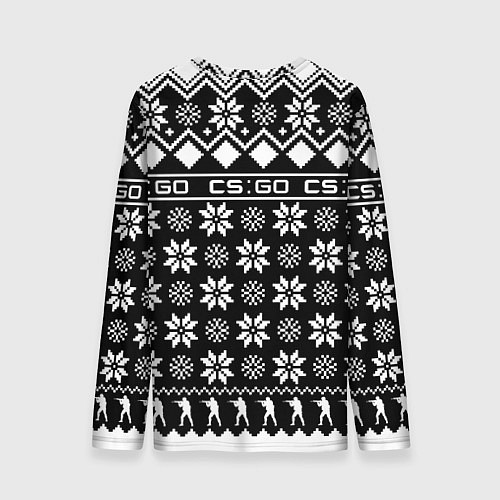 Мужской лонгслив CS GO christmas sweater / 3D-принт – фото 2