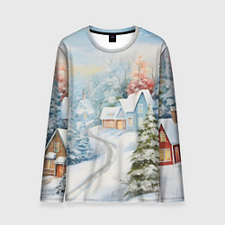 Мужской лонгслив Морозная феерия ночи