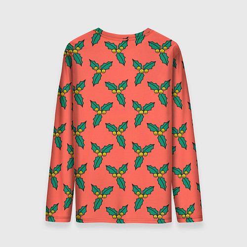 Мужской лонгслив Ягоды остролиста / 3D-принт – фото 2