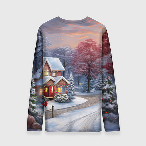 Мужской лонгслив Волшебство зимней природы / 3D-принт – фото 2