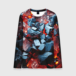 Мужской лонгслив Янтарные камни асбтракция