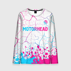 Мужской лонгслив Motorhead neon gradient style посередине