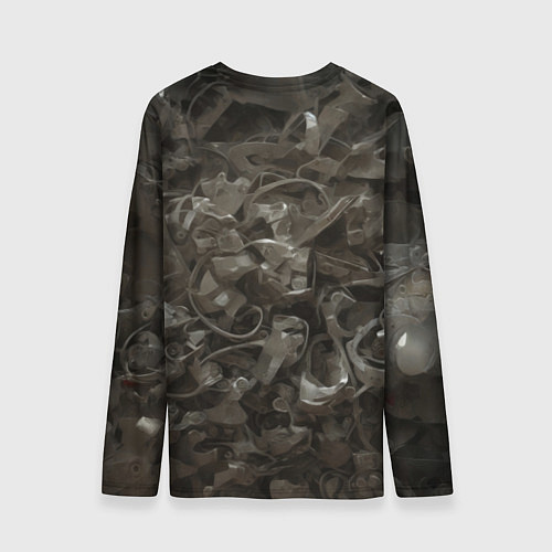 Мужской лонгслив Металлический череп / 3D-принт – фото 2
