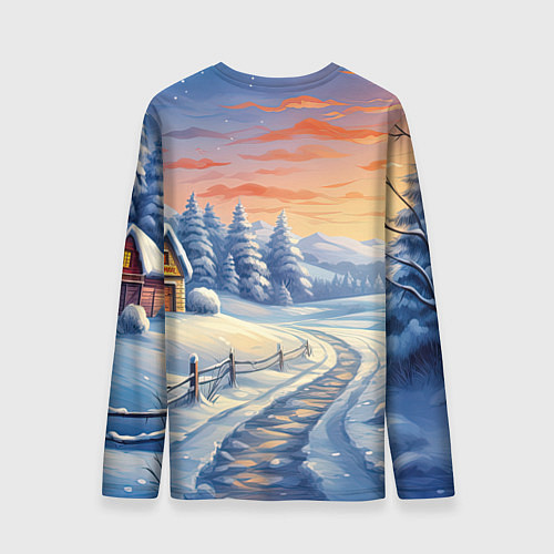 Мужской лонгслив Новогодний дракон 2024 / 3D-принт – фото 2