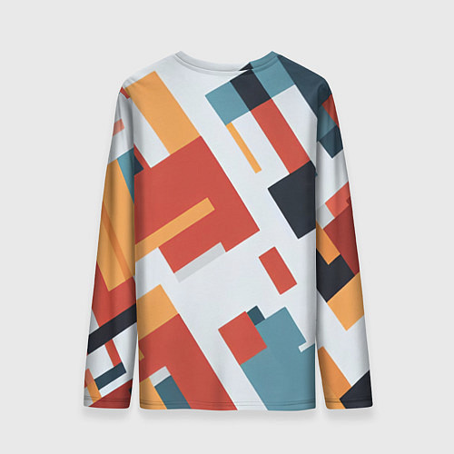Мужской лонгслив Геометрический узор - нейросеть / 3D-принт – фото 2