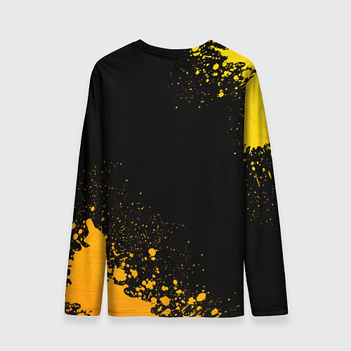Мужской лонгслив Nine Inch Nails - gold gradient вертикально / 3D-принт – фото 2