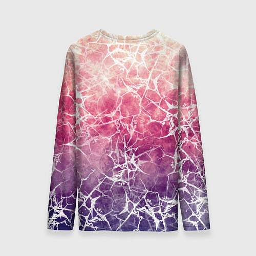 Мужской лонгслив Абстракция - паутинка на сине-красном фоне / 3D-принт – фото 2