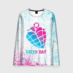 Мужской лонгслив Green Day neon gradient style