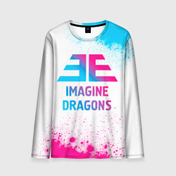 Мужской лонгслив Imagine Dragons neon gradient style