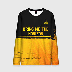 Лонгслив мужской Bring Me the Horizon - gold gradient посередине, цвет: 3D-принт