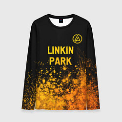 Мужской лонгслив Linkin Park - gold gradient посередине