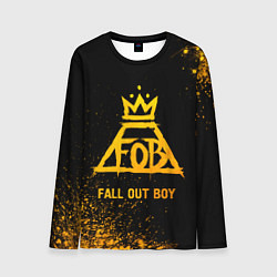 Мужской лонгслив Fall Out Boy - gold gradient