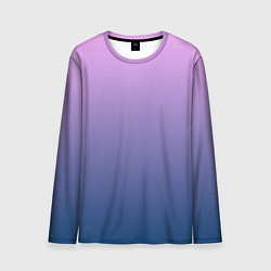 Лонгслив мужской Рассвет розовый и синий градиент 3d, цвет: 3D-принт