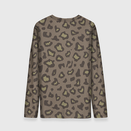 Мужской лонгслив Темный леопардовый узор / 3D-принт – фото 2