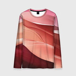 Лонгслив мужской Нежная персиковая абстракция, цвет: 3D-принт
