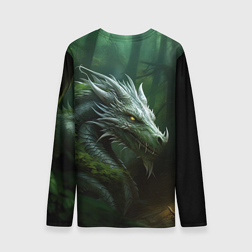 Мужской лонгслив Зеленый дракон 2024 года / 3D-принт – фото 2
