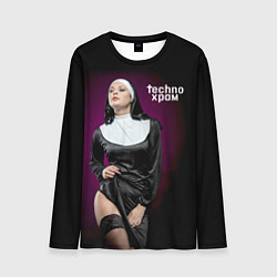 Мужской лонгслив Techno храм монашка в чулках