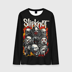 Лонгслив мужской Slipknot метал-группа, цвет: 3D-принт