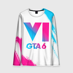 Мужской лонгслив GTA 6 neon gradient style