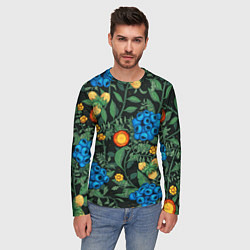 Лонгслив мужской Черника с орехами, цвет: 3D-принт — фото 2