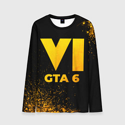 Мужской лонгслив GTA 6 - gold gradient