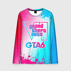 Мужской лонгслив GTA6 neon gradient style